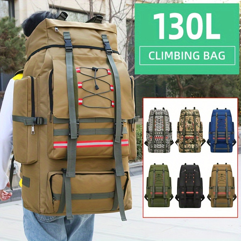 Outdoor Adventure Backpack - 130L Hiking Camping Backpack Travel Large