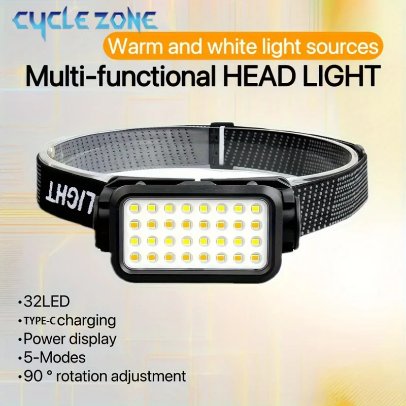 Rechargeable Headlamp with 32  - Outdoor Adventure At ulasan dan harga