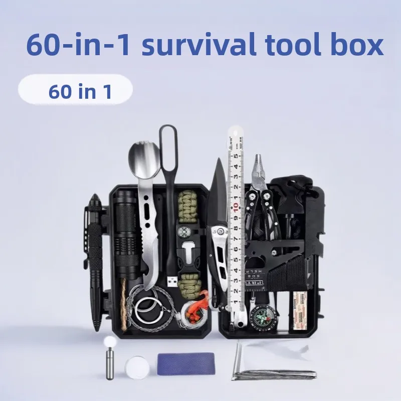 60-in-1 Outdoor Survival Emerg - Outdoor Adventure Lab ulasan dan harga