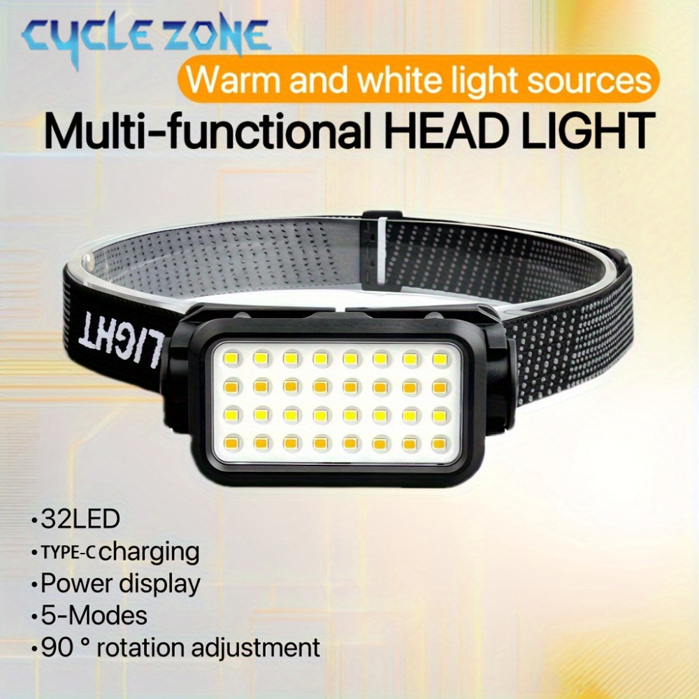 Rechargeable Headlamp with 32  - Outdoor Adventure At ulasan dan harga