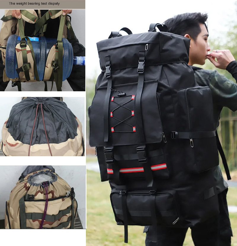 130L Hiking Camping Backpack T - Outdoor Adventure Backpack ulasan dan harga